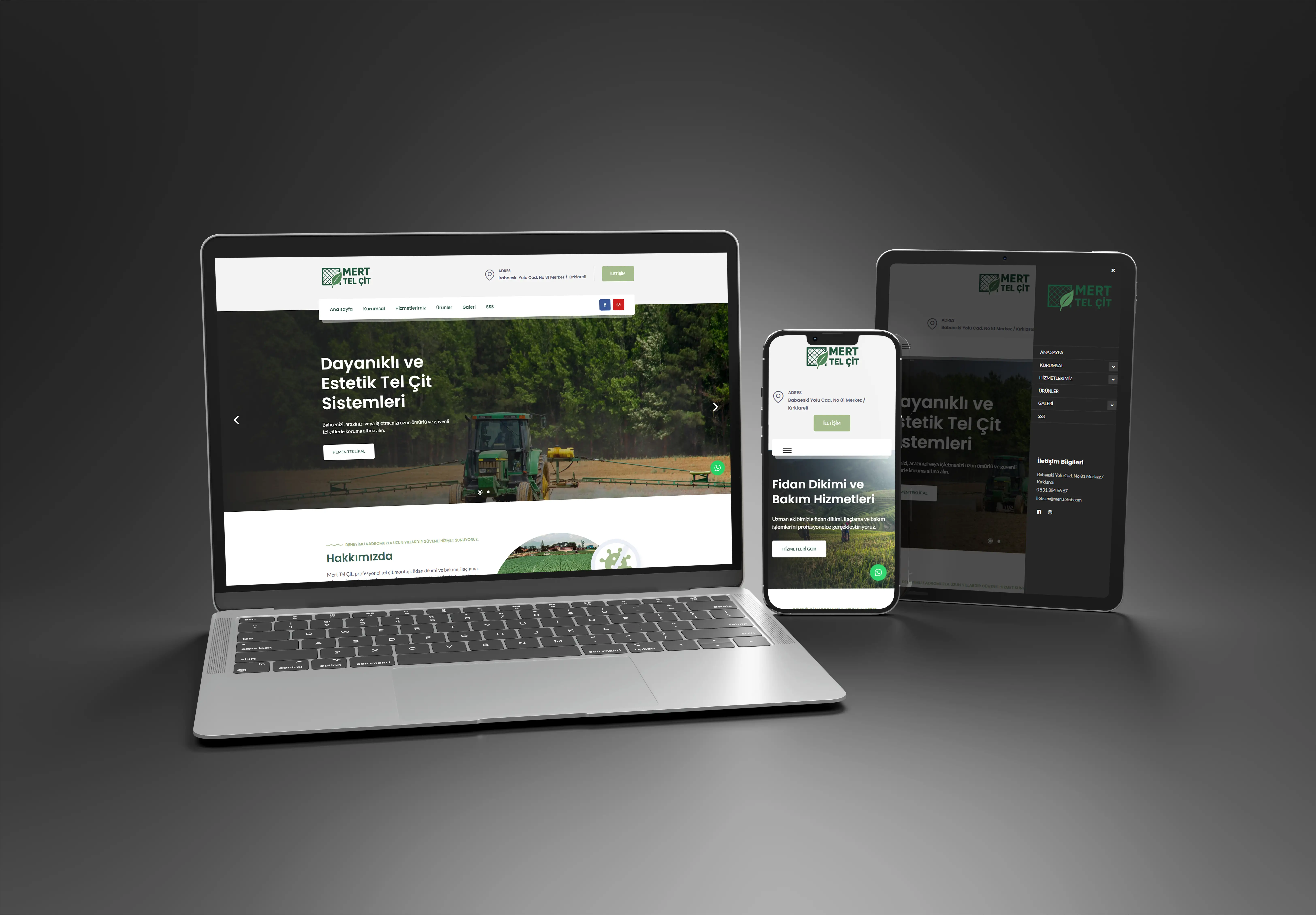 Mert Tel Çit Kurumsal Web Sitesi