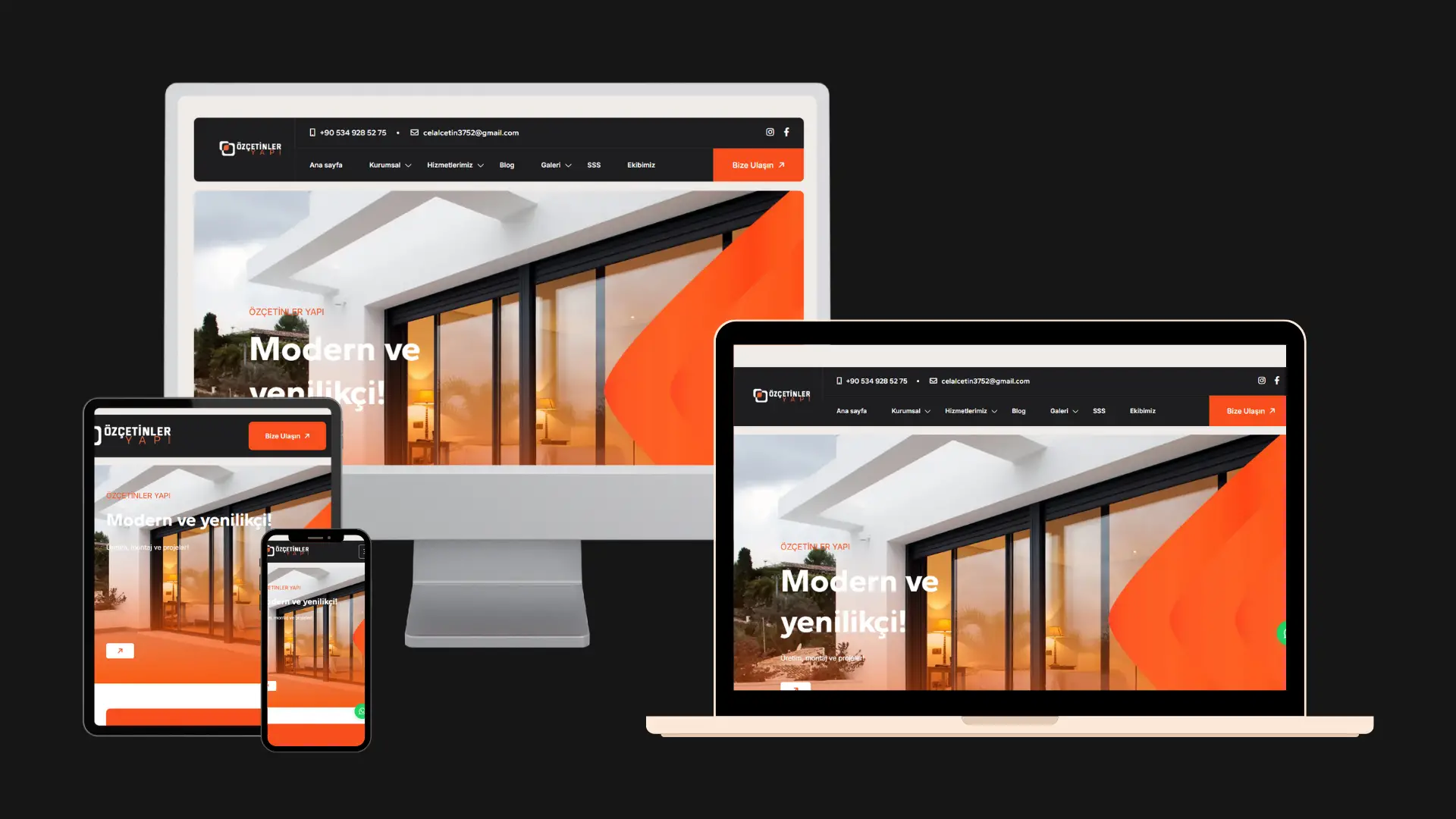 Özçetinler Yapı Kurumsal Web Sitesi