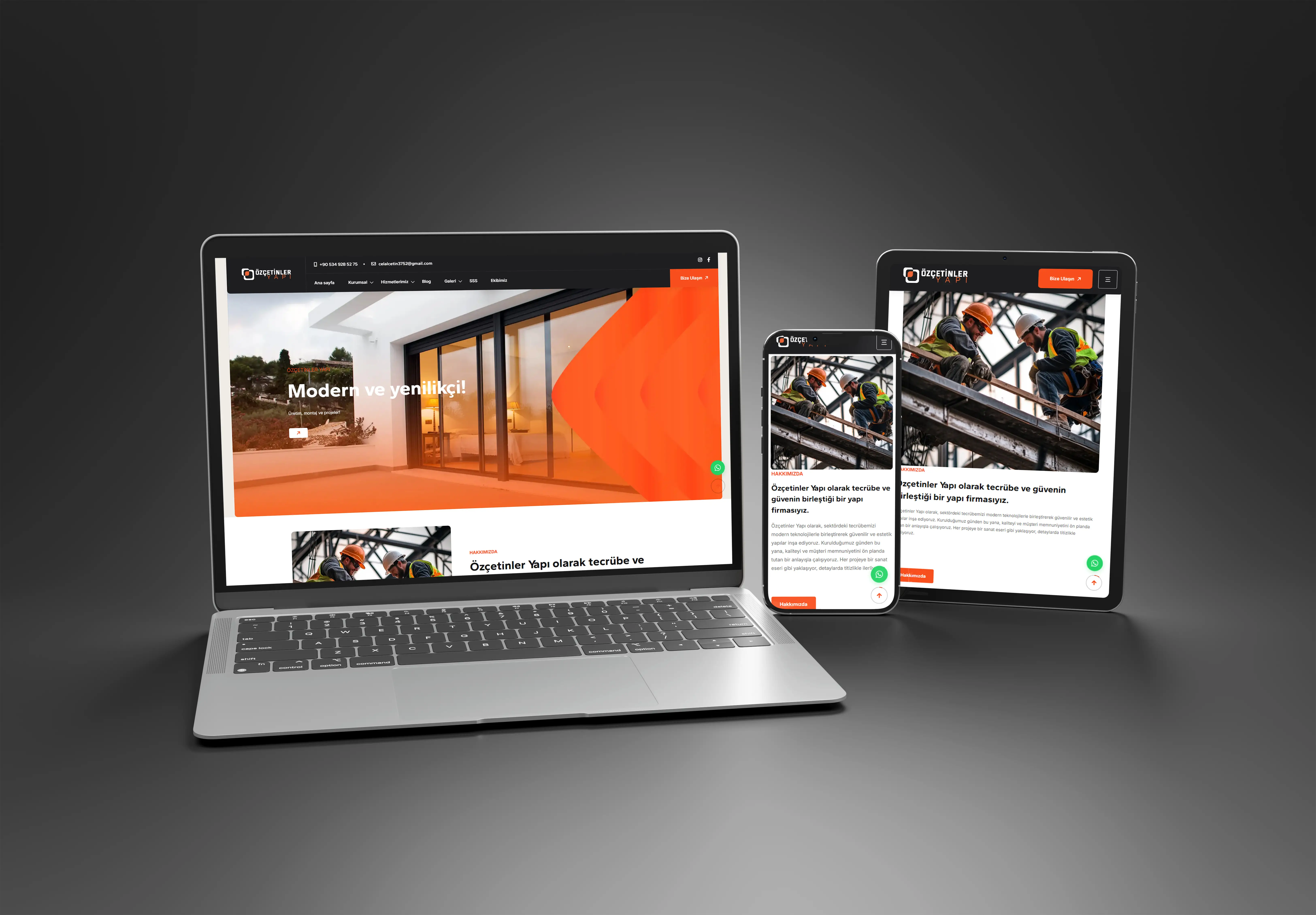 Özçetinler Yapı Kurumsal Web Sitesi